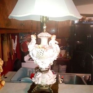 Italy Capodimonte Lamp  stamped and marked original